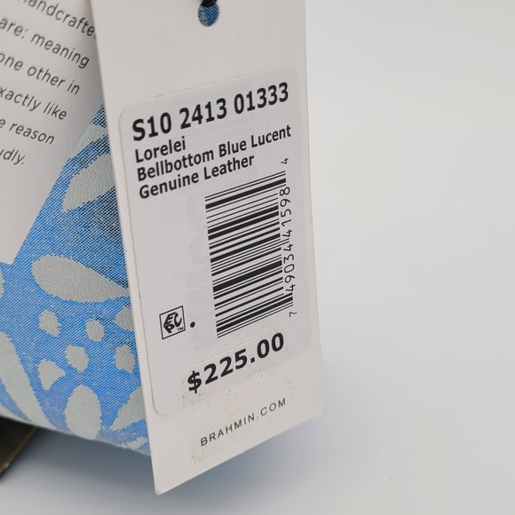 Brahmin Blue Lucent with Leather Shoulder Strap - Picture 4 of 12